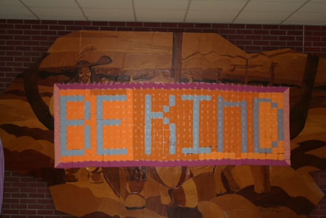 A mural seen at Northeast Middle School